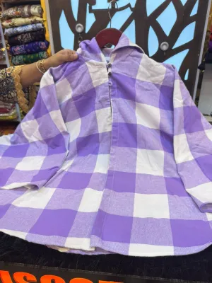 Super Premium  Check Fleece Tops